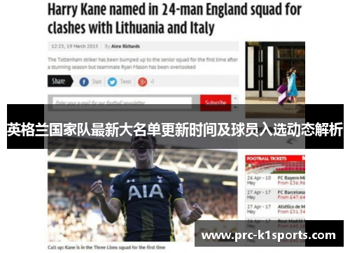 英格兰国家队最新大名单更新时间及球员入选动态解析